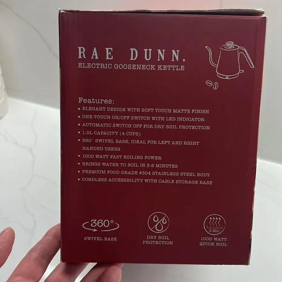 Rae Dunn green electric tea kettle